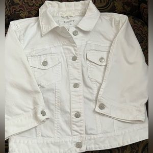 LOFT Women’s Size 6 White Jean Jacket